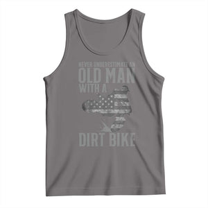 Funny Dirt Bike Motocross Tank Top Never Underestimate An Old Man With A Dirt Bike Motocross TS14 Deep Heather Print Your Wear