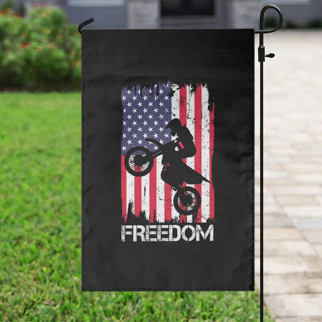 Freedom Motocross Dirt Bike Garden Flag Patriotic American Flag TS14 Print Your Wear