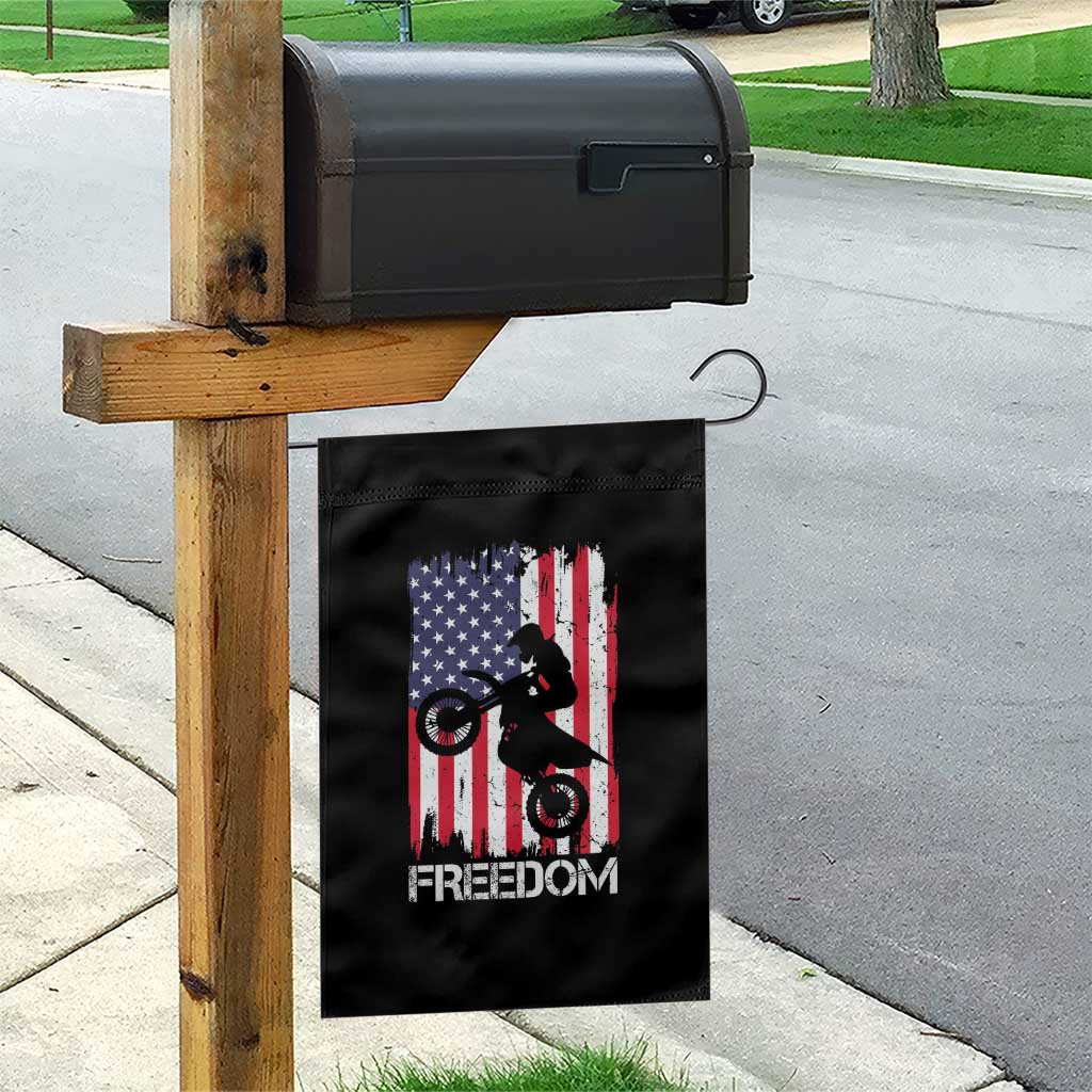 Freedom Motocross Dirt Bike Garden Flag Patriotic American Flag TS14 Print Your Wear