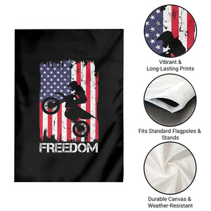Freedom Motocross Dirt Bike Garden Flag Patriotic American Flag TS14 Print Your Wear