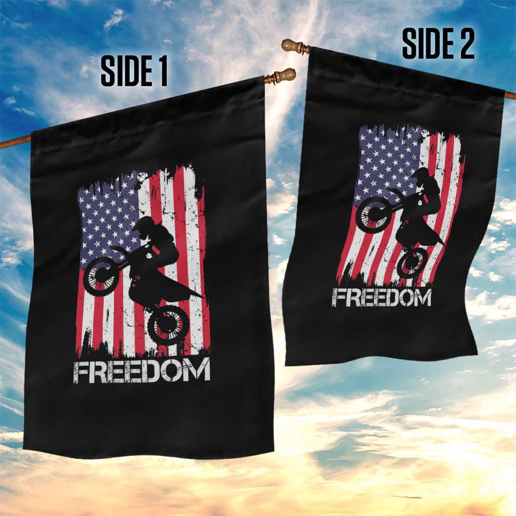 Freedom Motocross Dirt Bike Garden Flag Patriotic American Flag TS14 Print Your Wear