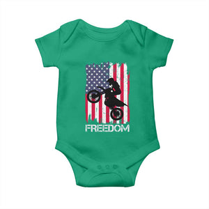 Freedom Motocross Dirt Bike Baby Onesie Patriotic American Flag TS14 Irish Green Print Your Wear