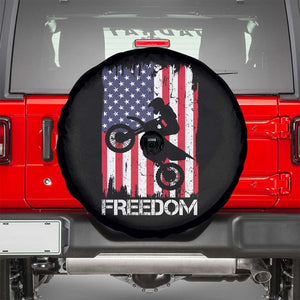 Freedom Motocross Dirt Bike Spare Tire Cover Patriotic American Flag TS14 Black Print Your Wear