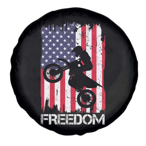 Freedom Motocross Dirt Bike Spare Tire Cover Patriotic American Flag TS14 Print Your Wear