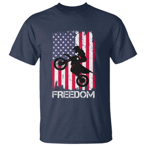 Freedom Motocross Dirt Bike T Shirt Patriotic American Flag TS14 Navy Print Your Wear