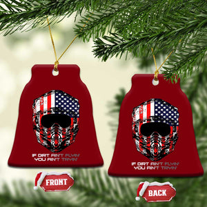 Dirt Bike American Flag Patriotic Ceramic Ornament If Dirt Ain't Flyin You Ain't Tryin TS14 Print Your Wear