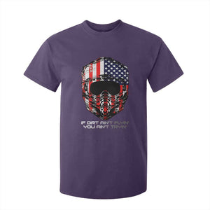Dirt Bike American Flag Patriotic T Shirt For Kid If Dirt Ain't Flyin You Ain't Tryin TS14 Purple Print Your Wear
