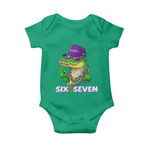 Mardi Gras Alligator Baby Onesie Funny Six Seven MAGA Political Meme TS14 Irish Green Print Your Wear