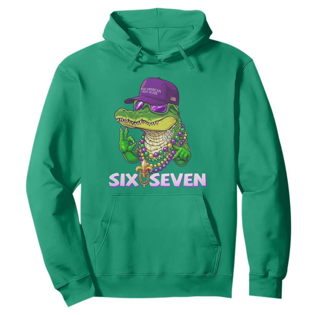 Mardi Gras Alligator Hoodie Funny Six Seven MAGA Political Meme TS14 Irish Green Print Your Wear