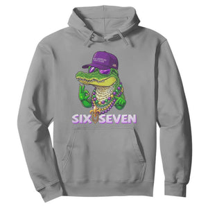Mardi Gras Alligator Hoodie Funny Six Seven MAGA Political Meme TS14 Sport Gray Print Your Wear