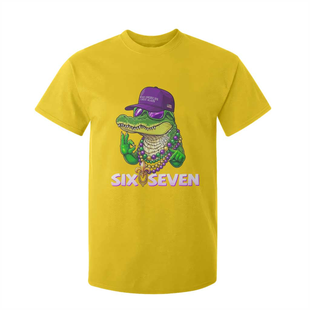 Mardi Gras Alligator T Shirt For Kid Funny Six Seven MAGA Political Meme TS14 Daisy Print Your Wear