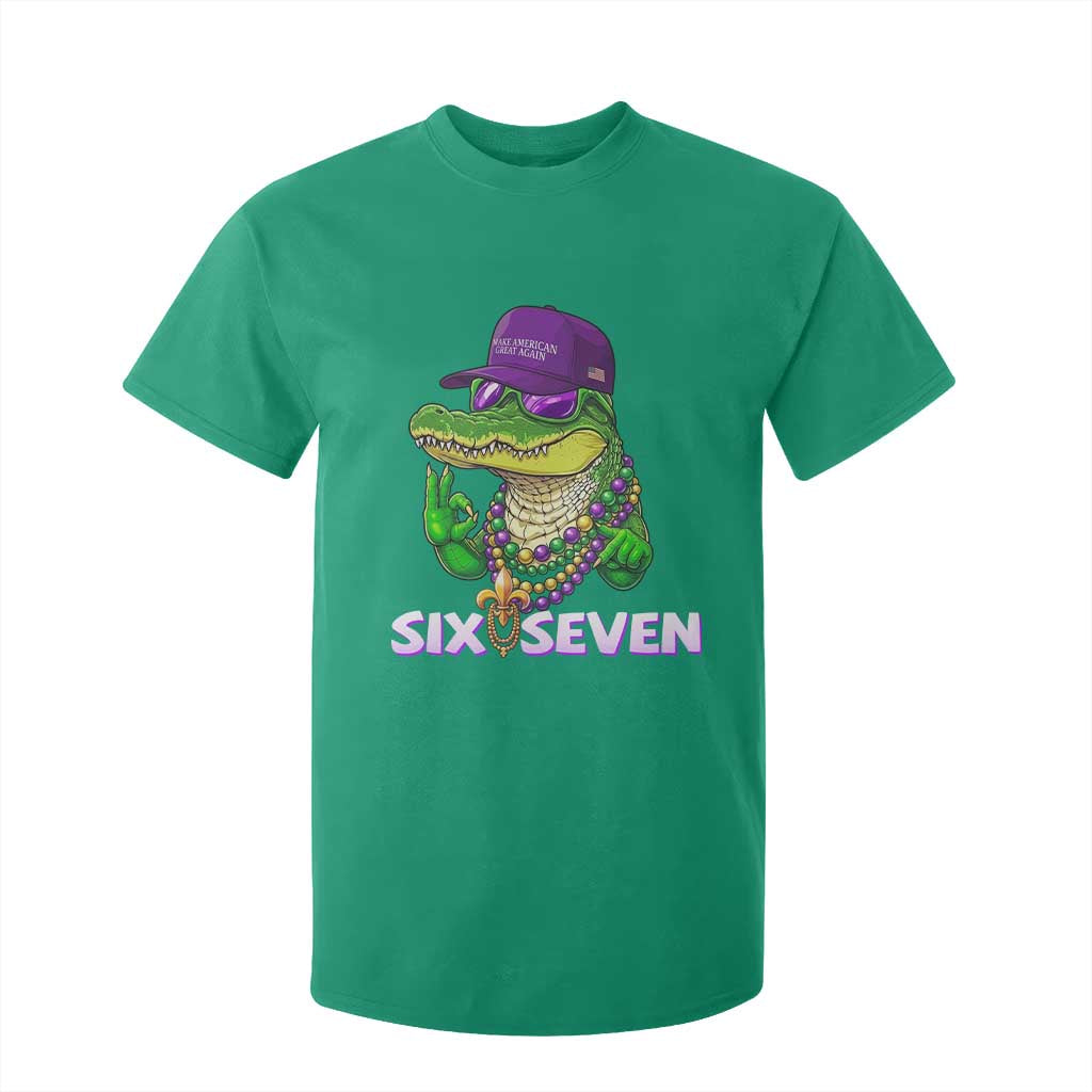Mardi Gras Alligator T Shirt For Kid Funny Six Seven MAGA Political Meme TS14 Irish Green Print Your Wear