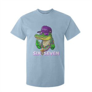 Mardi Gras Alligator T Shirt For Kid Funny Six Seven MAGA Political Meme TS14 Light Blue Print Your Wear