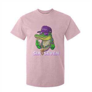 Mardi Gras Alligator T Shirt For Kid Funny Six Seven MAGA Political Meme TS14 Light Pink Print Your Wear