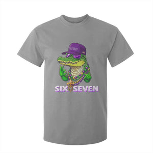 Mardi Gras Alligator T Shirt For Kid Funny Six Seven MAGA Political Meme TS14 Sport Gray Print Your Wear