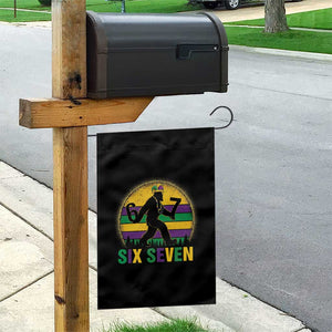 Mardi Gras Bigfoot Garden Flag Funny Six Seven Meme Carnival Trendy TS14 Print Your Wear
