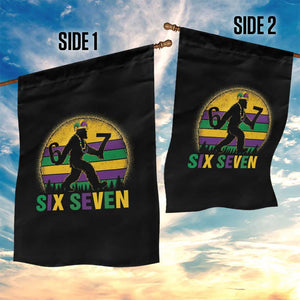 Mardi Gras Bigfoot Garden Flag Funny Six Seven Meme Carnival Trendy TS14 Print Your Wear
