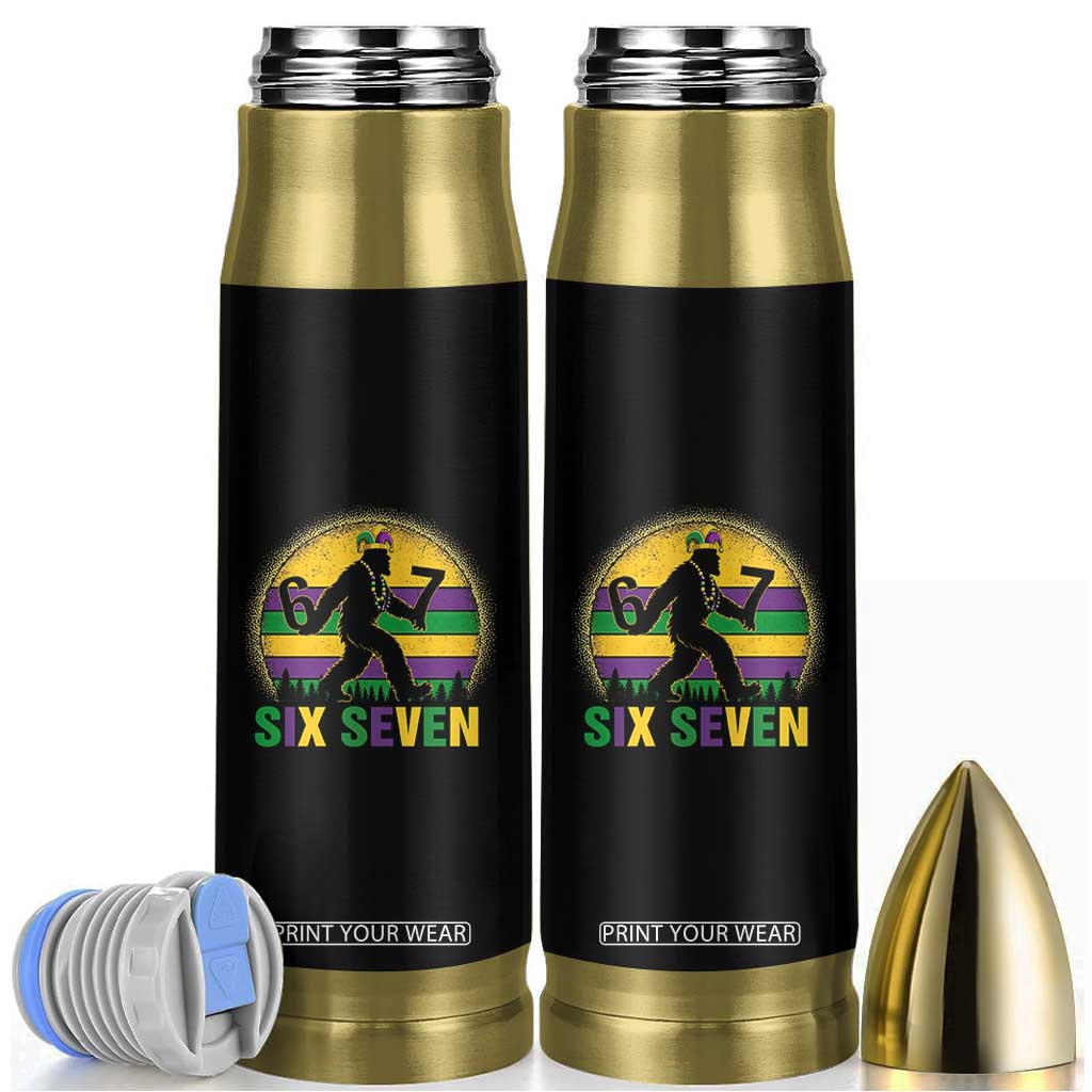 Mardi Gras Bigfoot Bullet Tumbler Funny Six Seven Meme Carnival Trendy TS14 Black Print Your Wear