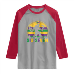 Mardi Gras Bigfoot Raglan Shirt Funny Six Seven Meme Carnival Trendy TS14 Sport Gray Red Print Your Wear