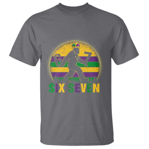 Mardi Gras Bigfoot T Shirt Funny Six Seven Meme Carnival Trendy TS14 Charcoal Print Your Wear