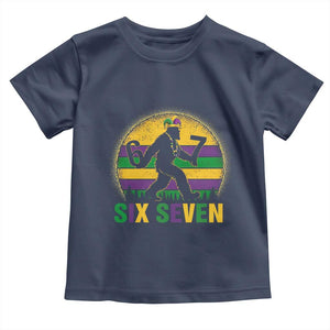 Mardi Gras Bigfoot Toddler T Shirt Funny Six Seven Meme Carnival Trendy TS14 Navy Print Your Wear