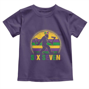 Mardi Gras Bigfoot Toddler T Shirt Funny Six Seven Meme Carnival Trendy TS14 Purple Print Your Wear
