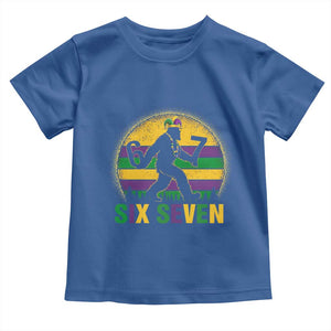 Mardi Gras Bigfoot Toddler T Shirt Funny Six Seven Meme Carnival Trendy TS14 Royal Blue Print Your Wear