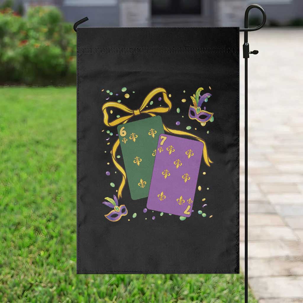 67 Mardi Gras Garden Flag Funny Six Seven Playing Cards Meme TS14 Print Your Wear
