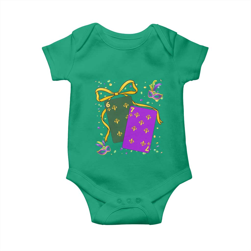 67 Mardi Gras Baby Onesie Funny Six Seven Playing Cards Meme TS14 Irish Green Print Your Wear