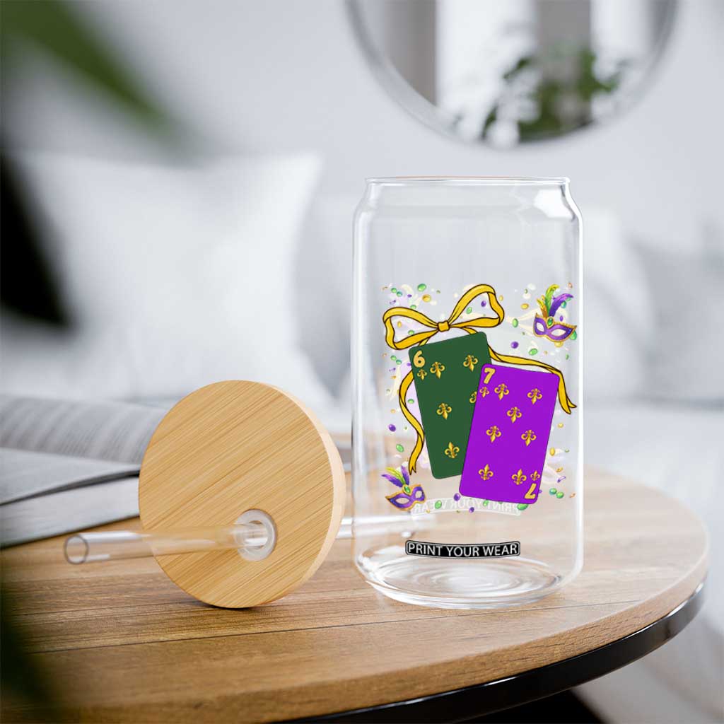 67 Mardi Gras Glass Can Funny Six Seven Playing Cards Meme TS14 Print Your Wear
