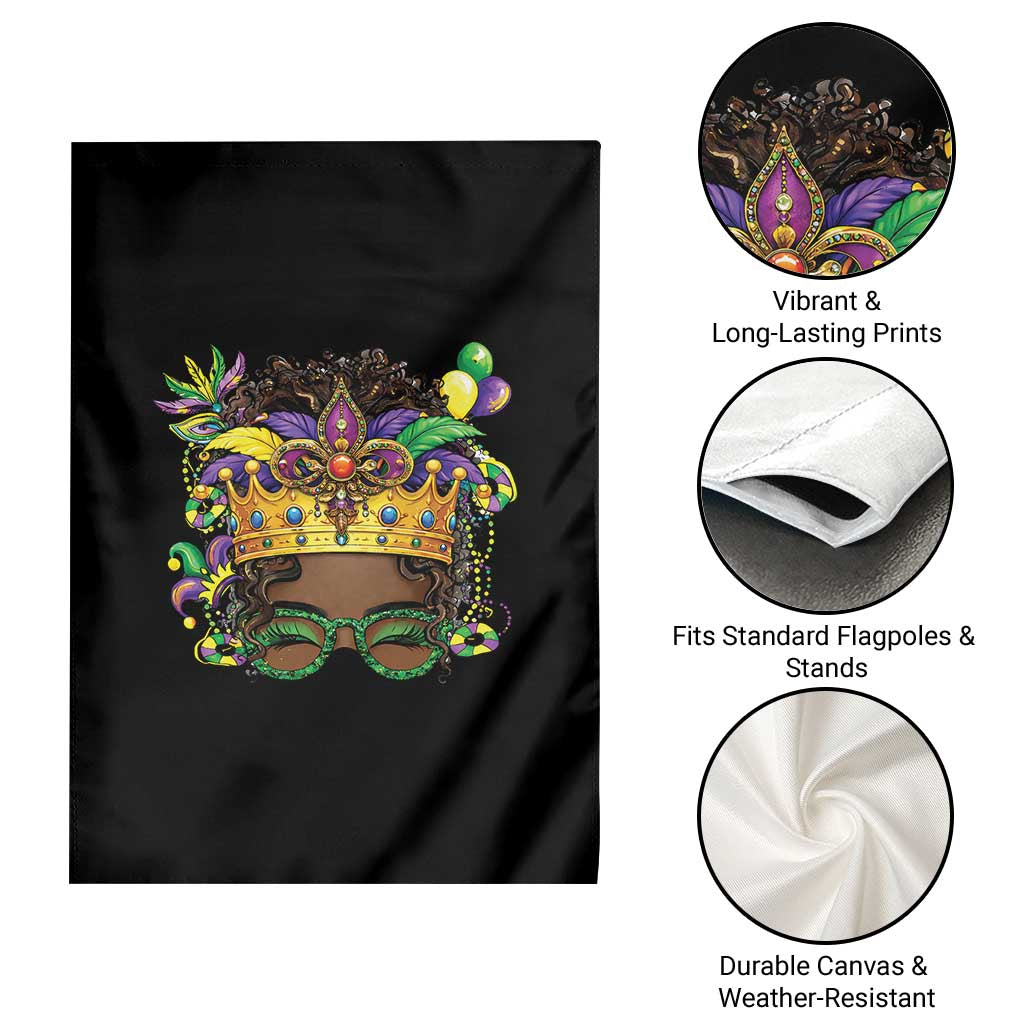 Mardi Gras Queen Garden Flag Messy Pun Carnival Party TS14 Print Your Wear
