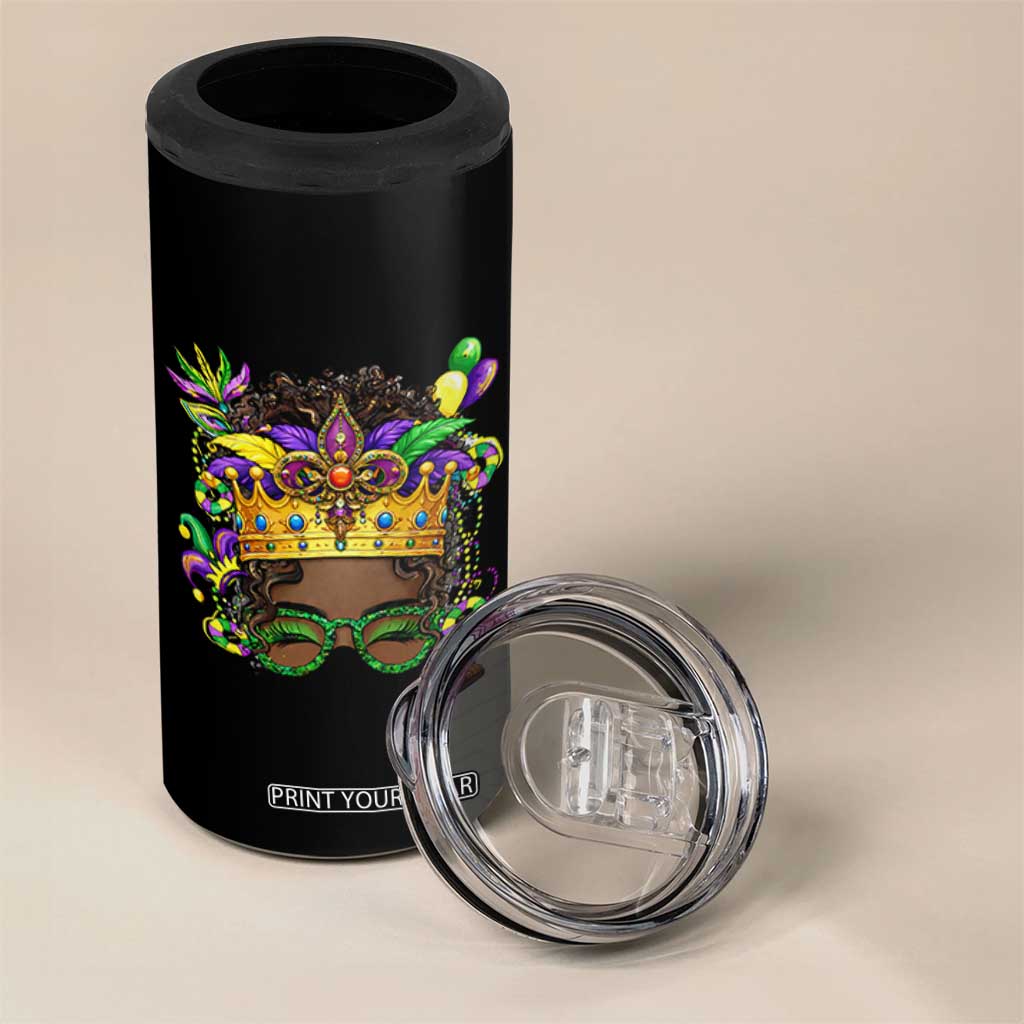 Mardi Gras Queen 4 in 1 Can Cooler Tumbler Messy Pun Carnival Party TS14 Print Your Wear