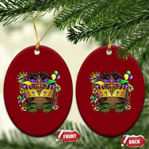 Mardi Gras Queen Ceramic Ornament Messy Pun Carnival Party TS14 Print Your Wear