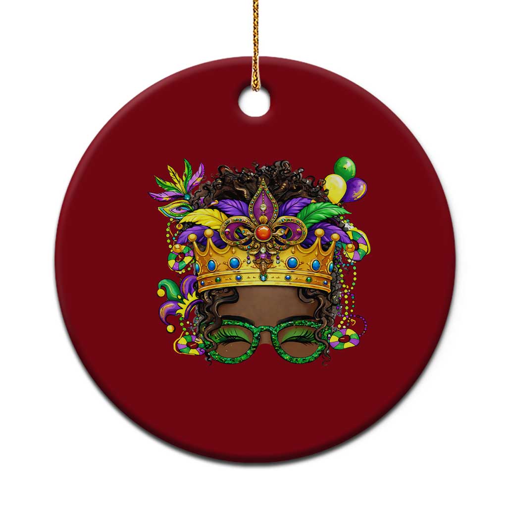 Mardi Gras Queen Ceramic Ornament Messy Pun Carnival Party TS14 1pc Red Print Your Wear