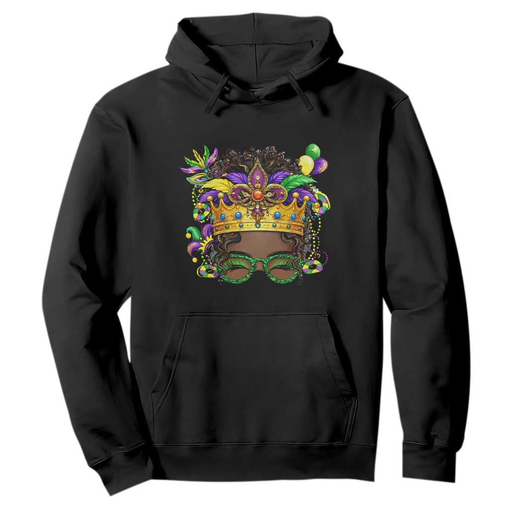 Mardi Gras Queen Hoodie Messy Pun Carnival Party TS14 Black Print Your Wear