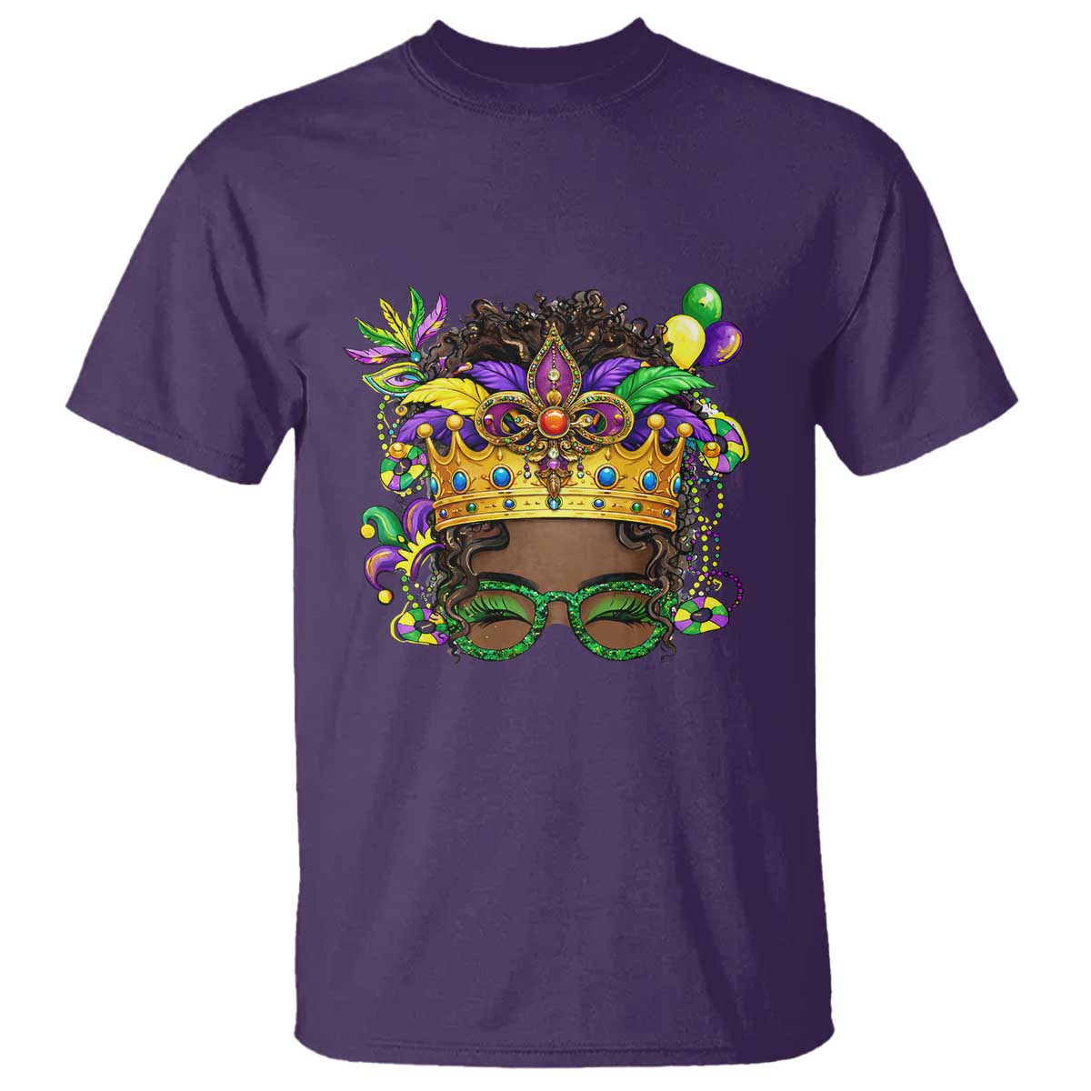 Mardi Gras Queen T Shirt Messy Pun Carnival Party TS14 Purple Print Your Wear