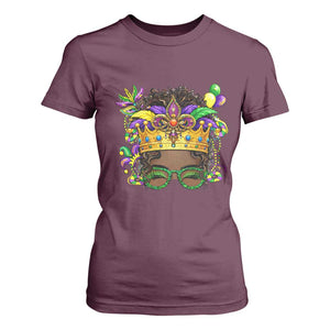 Mardi Gras Queen T Shirt For Women Messy Pun Carnival Party TS14 Maroon Print Your Wear