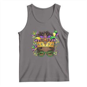 Mardi Gras Queen Tank Top Messy Pun Carnival Party TS14 Deep Heather Print Your Wear