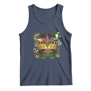 Mardi Gras Queen Tank Top Messy Pun Carnival Party TS14 Navy Print Your Wear