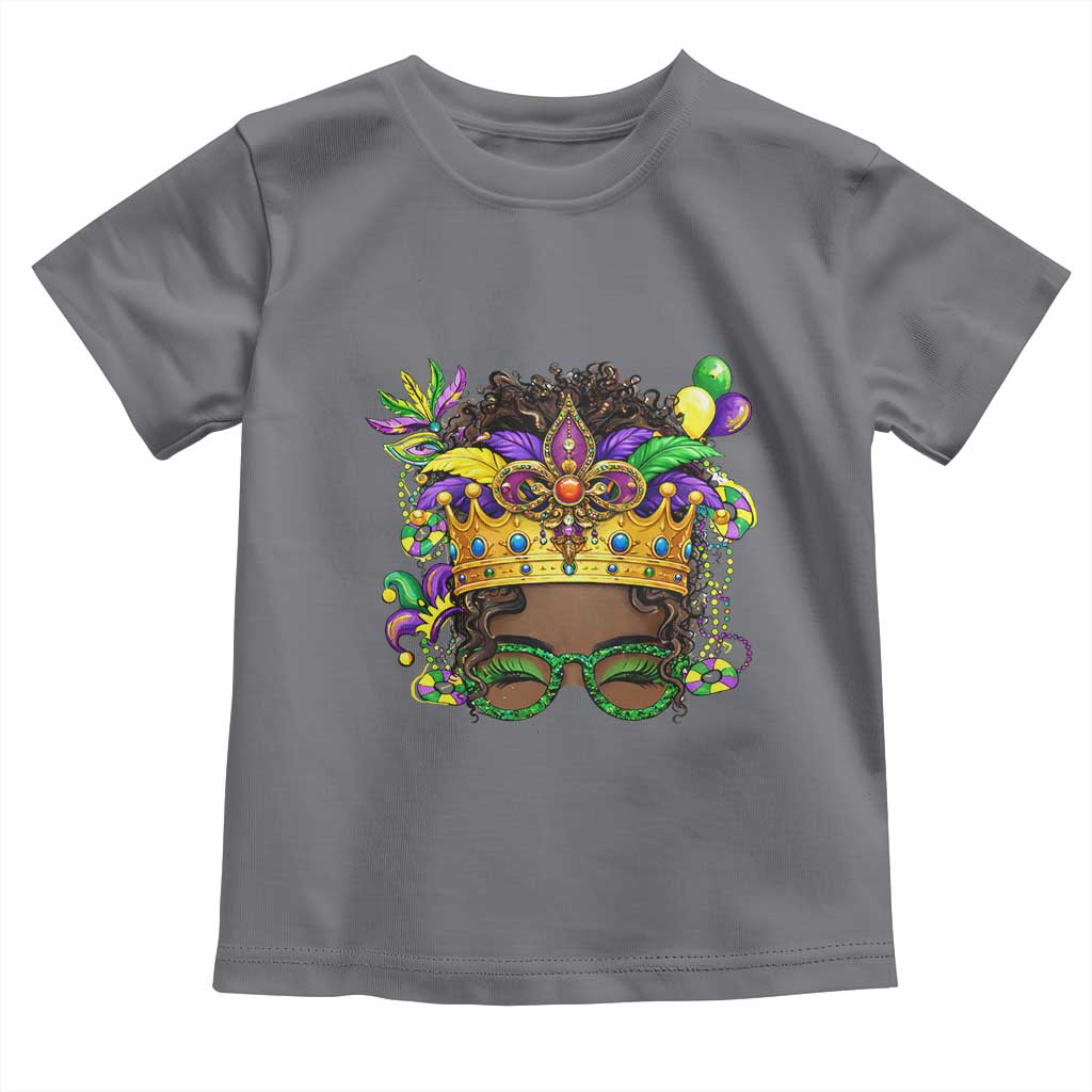 Mardi Gras Queen Toddler T Shirt Messy Pun Carnival Party TS14 Charcoal Print Your Wear