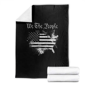 We The People Throw Blanket Vintage Grunge American Flag 4th of July 1776 TS14 Black Print Your Wear