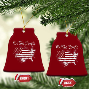 We The People Ceramic Ornament Vintage Grunge American Flag 4th of July 1776 TS14 Print Your Wear