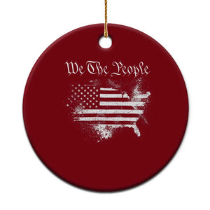 We The People Ceramic Ornament Vintage Grunge American Flag 4th of July 1776 TS14 1pc Red Print Your Wear