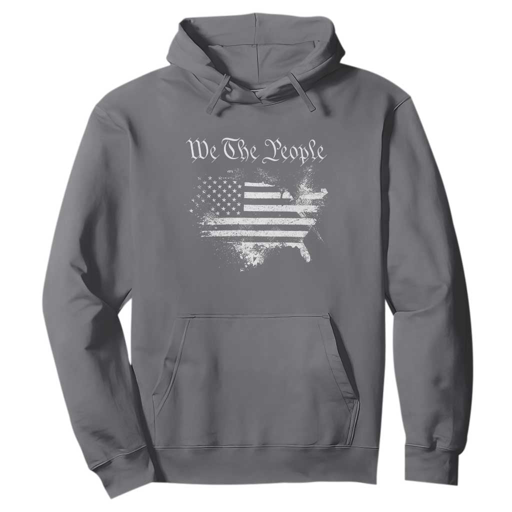 We The People Hoodie Vintage Grunge American Flag 4th of July 1776 TS14 Charcoal Print Your Wear