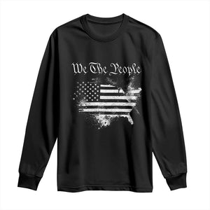 We The People Long Sleeve Shirt Vintage Grunge American Flag 4th of July 1776 TS14 Black Print Your Wear