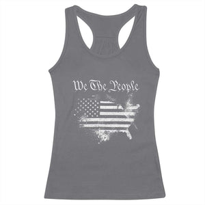 We The People Racerback Tank Top Vintage Grunge American Flag 4th of July 1776 TS14 Charcoal Print Your Wear
