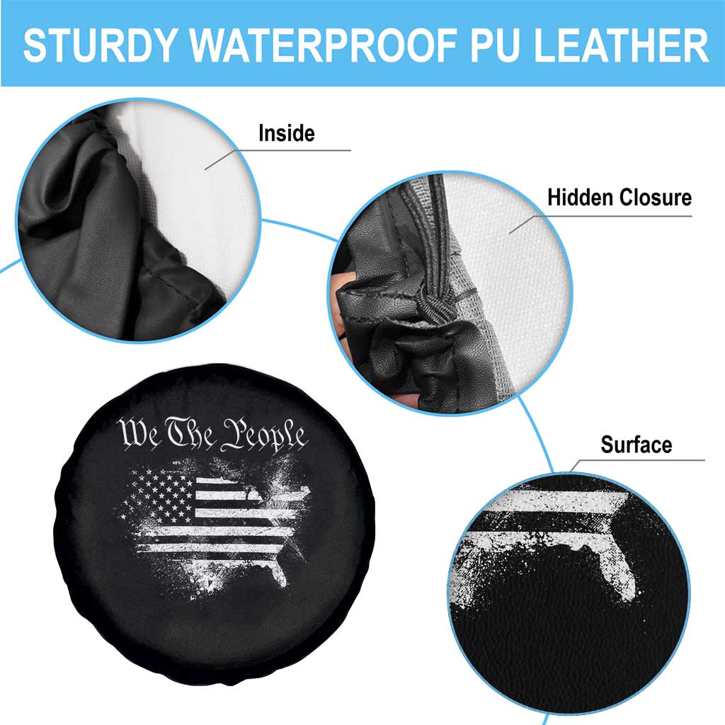 We The People Spare Tire Cover Vintage Grunge American Flag 4th of July 1776 TS14 Print Your Wear