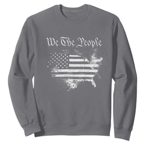 We The People Sweatshirt Vintage Grunge American Flag 4th of July 1776 TS14 Charcoal Print Your Wear