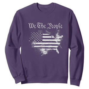 We The People Sweatshirt Vintage Grunge American Flag 4th of July 1776 TS14 Purple Print Your Wear