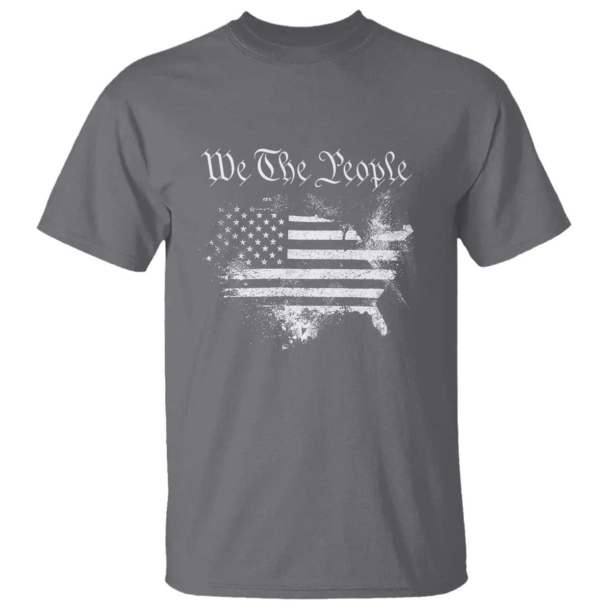 We The People T Shirt Vintage Grunge American Flag 4th of July 1776 TS14 Charcoal Print Your Wear